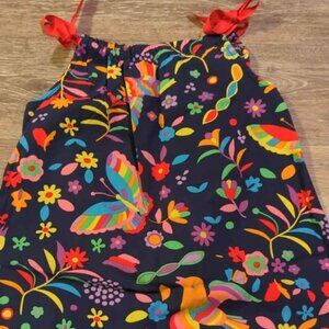 Hanna Andersson Anderson Girls Pillowcase Dress Birds Navy Flowers Size 100 4